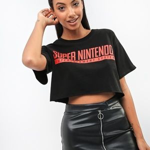 Super Nintendo Crop Tee